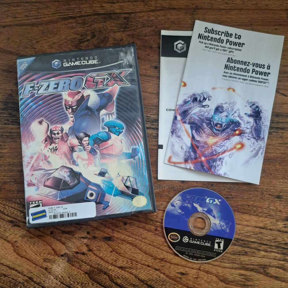 F-Zero GX Nintendo GameCube 2003 NO MANUAL Tested Working CD Case Game